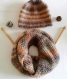 Ensemble snood/bonnet en laine 