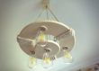 Plafonnier en bois, ampoules edison, lustre cercle, lampe suspension