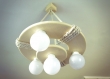 Plafonnier en bois, ampoules edison, lustre cercle, lampe suspension