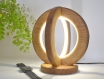Lampe de bureau en chêne naturel, lampe à poser en bois, lampe à bois, lampe de chevet en bois