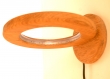 Applique en chêne naturel, applique en bois, lampe en bois, lampe annulaire en bois, luminaire circulaire