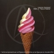 Marque-page « glace à l’italienne » illustrée d’une glace vanille-fraise en cornet