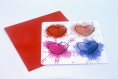 Carte postale de saint valentin « coeurs » illustrée de plusieurs coeurs tagés