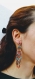 Boucles d'oreilles pendantes byzance corail et truquoise
