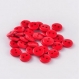 Lot 50 boutons 11.5mm rouge 2 trous neuf