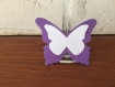 20 marques places papillon violet  et  blanc  mariage