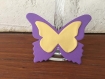 20 marques places papillon violet  et  jaune  mariage