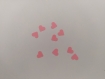 Scrapbooking   200  confettis mini coeurs  rose                                                                                                                                                                                                                