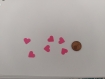 Scrapbooking   200  confettis mini coeurs  fushia   mariage                                                                                                                                                                                            