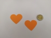 Scrapbooking   100  confettis grand  coeurs orange  mariage                                                                                                                                                                                            
