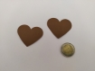 Scrapbooking   100  confettis grand  coeurs chocolat   mariage                                                                                                                                                                                            