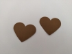 Scrapbooking   100  confettis grand  coeurs chocolat   mariage                                                                                                                                                                                            