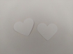 Scrapbooking   100  confettis grand  coeurs  blanc  mariage                                                                                                                                                                                            
