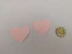 Scrapbooking   100  confettis grand  coeurs  rose pâle  mariage                                                                                                                                                                                            