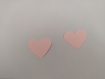 Scrapbooking   100  confettis grand  coeurs  rose pâle  mariage                                                                                                                                                                                            