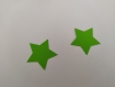 Scrapbooking   100  confettis grandes  étoiles  vert anis   mariage                                                                                                                                                                                            