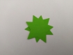 Scrapbooking   100  confettis grandes  étoiles double  vert anis  mariage                                                                                                                                                                                     