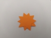 Scrapbooking   100  confettis grandes  étoiles double  orange  mariage                                                                                                                                                                                     