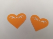 Scrapbooking   100  confettis coeur  ajouré orange  mariage                                                                                                                                                                            