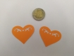 Scrapbooking   100  confettis coeur  ajouré orange  mariage                                                                                                                                                                            
