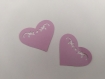 Scrapbooking   100  confettis coeur  ajouré mauve/parme  mariage                                                                                                                                                                            
