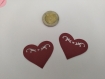 Scrapbooking   100  confettis coeur  ajouré bordeaux  mariage                                                                                                                                                                            