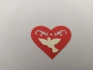Scrapbooking   100  confettis coeur  ajouré rouge colombe ivoire  mariage                                                                                                                                                                            