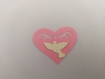 Scrapbooking   100  confettis coeur  ajouré rose colombe ivoire  mariage                                                                                                                                                                            
