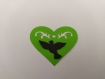Scrapbooking   100  confettis coeur  ajouré  vert anis  colombe noir  mariage                                                                                                                                                                            