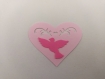 Scrapbooking   100  confettis coeur  ajouré  rose   colombe fushia mariage                                                                                                                                                                            