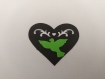 Scrapbooking   100  confettis coeur  ajouré  noir  colombe vert anis mariage                                                                                                                                                                            