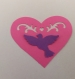Scrapbooking   100  confettis coeur  ajouré  fushia  colombe violet  mariage                                                                                                                                                                            