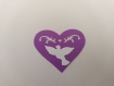 Scrapbooking   100  confettis coeur  ajouré  fushia  colombe blanche  mariage                                                                                                                                                                            
