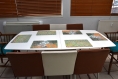 Set de table design, plastique, semi-rigide,  original, esthétique, lavable et résistant - peintures abstraites - vassily kandinsky - carrés et cercles concentriques.