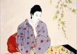 Set de table plastique, semi-rigide, design original - décoration de table - esthétique, lavable et résistant . art japonais. peintures d'orient - geisha peinture traditionnelle (14).