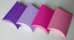 Lot de 10 boites à dragées violet clair (coussin, oreiller) pour mariage ou baptême