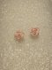 Boucles d'oreilles clou en fleur rose pâle