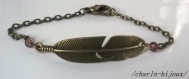 Bracelet bronze plume 