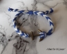 Bracelet ancre bleu et blanc 