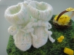 Chaussons de nouveau-né avec décoration pour pâques