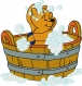 Winnie prend son bain