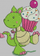 Dinosaure et son cake 