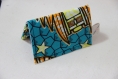 Porte-cartes en tissu africain/wax et simili cuir - makoko