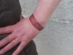 Bracelet viking à 9 brin rouge