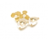 Boucles d'oreille **pure flower**, boucles d'oreille en plaqué or 14k, cristal et perles naturelles blanches, bijou élégant et féminin