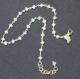 Chaîne de cheville or 14k et perles en pierres de gemme
