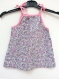 Robe bébé violette et rose en coton à fleurs du 3 mois au 2 ans