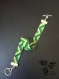Bracelet vert en perles miyuki - metier a tisser -