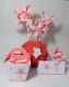 Vase déco en origami  et ses moulins à vent personnalisables