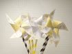 5 moulins à vent: jaune, gris et blanc, thème éléphant personnalisables. babyfan